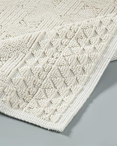 Shabby Килим От Букле 110x110 см Бял