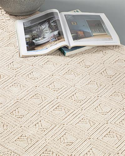 Shabby Килим От Букле 110x110 см Кремав