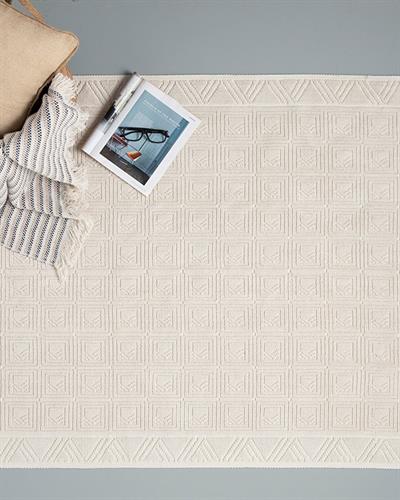 Shabby Cottony Rug 120x180 cm White