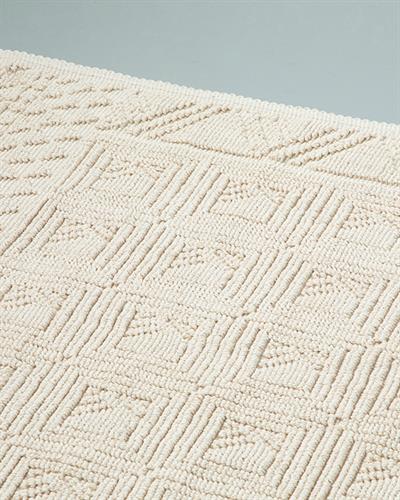 Shabby Cottony Rug 120x180 cm White