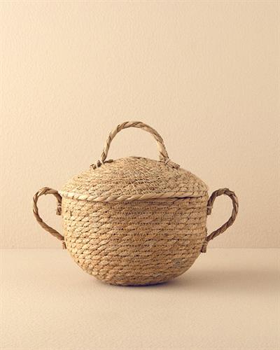 Shabby Кошница 3 бр. Слама 39x37+32x29+22x20 см Натурален..