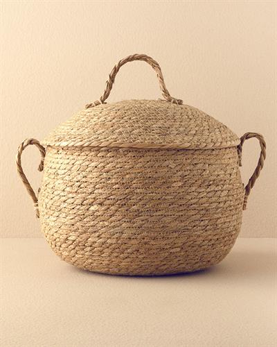 Shabby Кошница 3 бр. Слама 39x37+32x29+22x20 см Натурален..