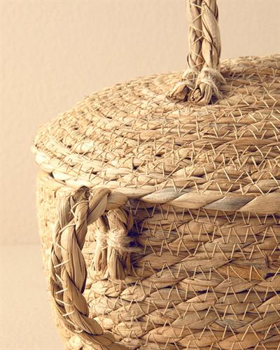 Shabby Кошница 3 бр. Слама 39x37+32x29+22x20 см Натурален..