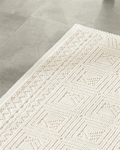 Shabby Килим Памучен, Бяло, 50 X 80 Cm
