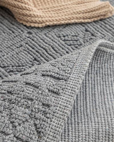 Shabby Килим Памучен, Сиво, 60 X 100 Cm