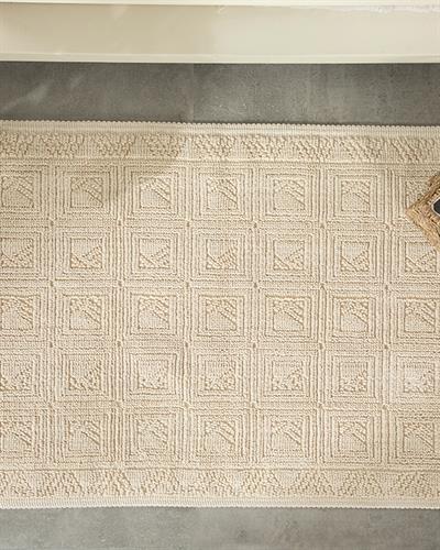 Shabby Cottony Rug 60x100 cm Cream