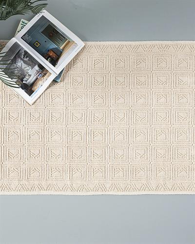 Shabby Cottony Rug 80x150 cm Cream