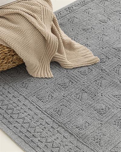 Shabby Cottony Rug 80x150 cm Gray