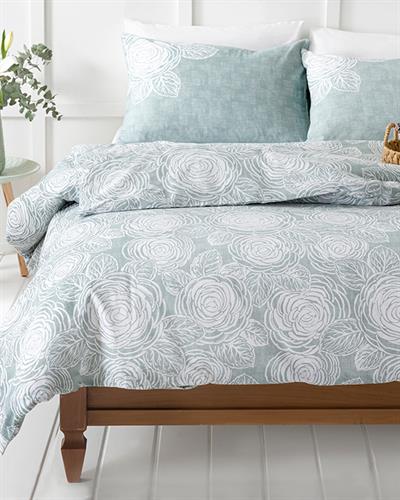 Shabby Rose Спален Комплект Единичен Крепон 160x220 см Селадон