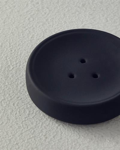 Shade Комплект За Баня 3 бр. Каменна керамика 8,6x16,7+8,5x11,2+11x3 см Черен