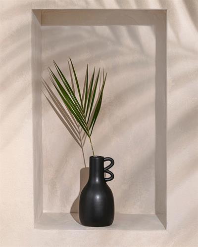 Shana Ваза Доломите, Черно, 9 X 9 X 17 Cm