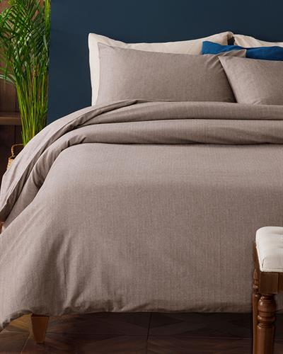 Sharp Спално Бельо Компле Единичен Размер, Twill Suit, Кафяво, 160 X 220 Cm