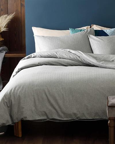 Sharp Спално Бельо Компле Единичен Размер, Twill Suit, Сиво, 160 X 220 Cm