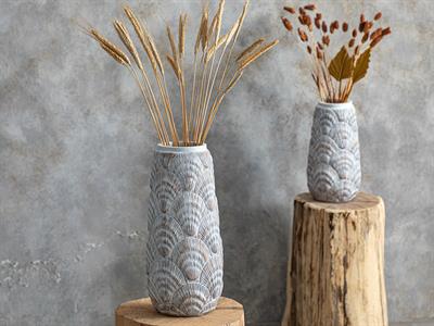 Shell Ваза 18x18x39 см Бял