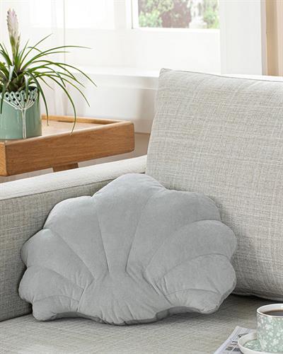 Shell Dekoratıf Kırlent Кадифе, Светло Сиво, 38 X 45 Cm