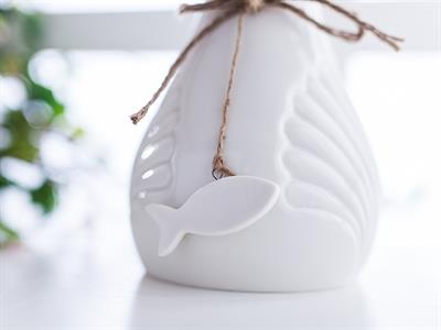 Shell ВАЗА Stoneware 13x21 cm White