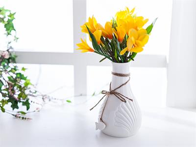 Shell ВАЗА Stoneware 13x21 cm White