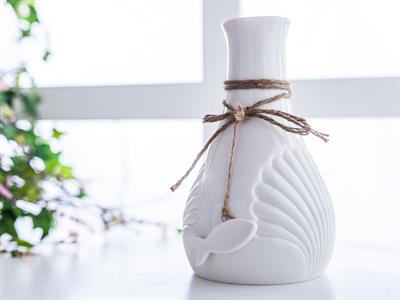 Shell ВАЗА Stoneware 13x21 cm White
