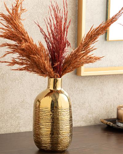 Shine Ваза 10x10x20 см Златен