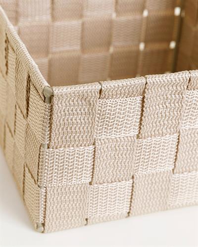 Shine Polypropilen Basket 14x14x7,5 cm Beige