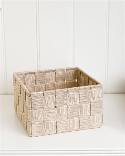 Shine Polypropilen Basket 14x14x7,5 cm Beige