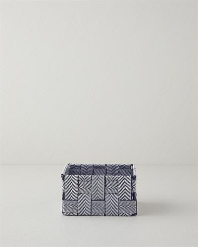 Shine Кошница 14x14x7 см Черен - Бял