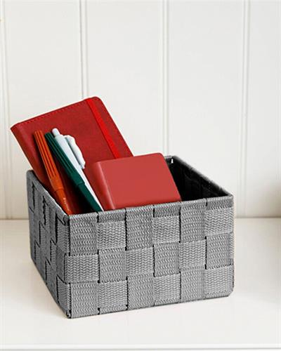 Shine Кошница 14x14x7,5 cm Сив