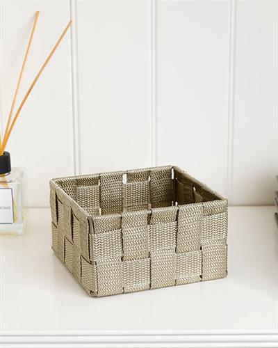 Shine Кошница Полипропилен 14x14x7,5 cm Тъмнобежов