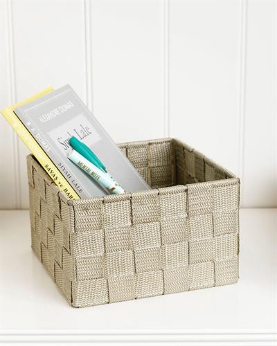 Shine Кошница Полипропилен, Тъмно Бежово, 16 X 16 X 9,5 Cm