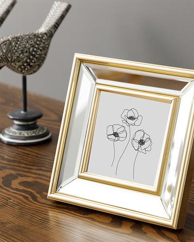 Shine РАМКА С огледало Cam 17x17 cm Silver