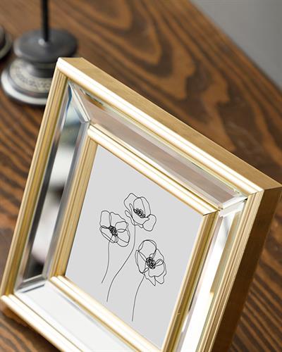 Shine РАМКА С огледало Cam 17x17 cm Silver