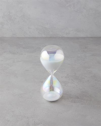 Shine Пясъчен Часовник 30 Минути, Стъкло, Бяло, 8 X 8 X 20 Cm