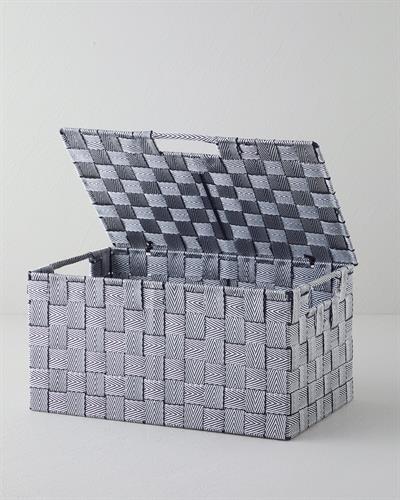 Shine Кутия За Съхранение 34x22x17 Черен - Бял