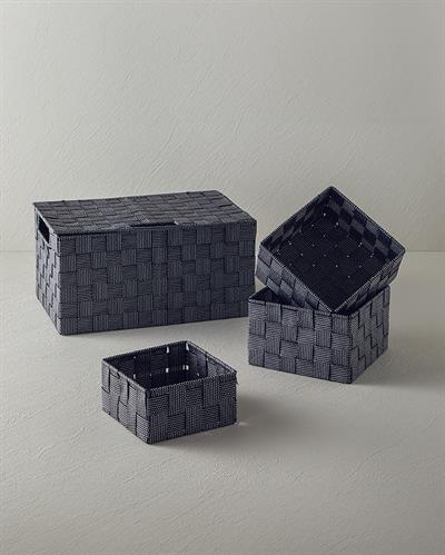 Shine Кутия За Съхранение С капак Полипропилен 34x22x17,5 cm Черен