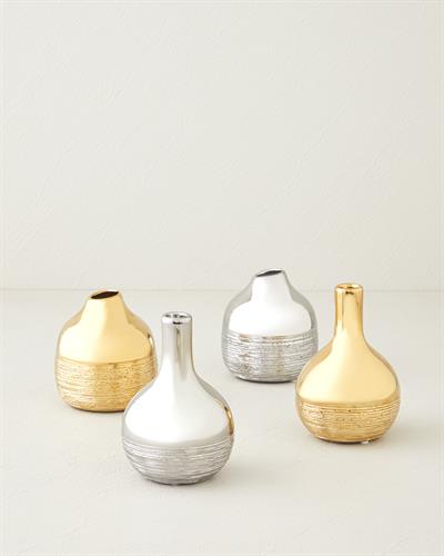 Shine Bright Ваза Сребристо, 10 X 10 X 15 Cm