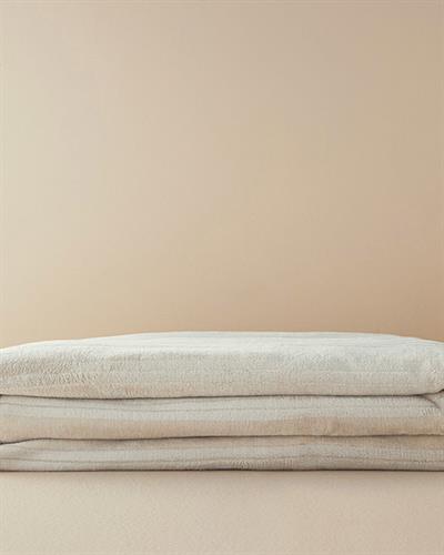 Shiny Одеяло Единичен Супер мек на райе 150x200 см Кремав