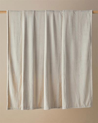 Shiny Одеяло Единичен Супер мек на райе 150x200 см Кремав