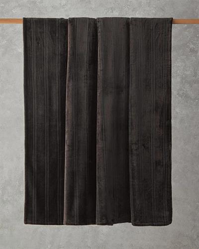 Shiny Одеяло Единичен Супер мек на райе 150x200 см Антрацит