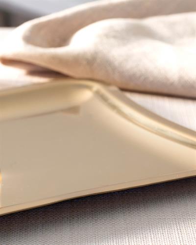 Shiny Табла Метал, Златисто, 22 X 19 Cm