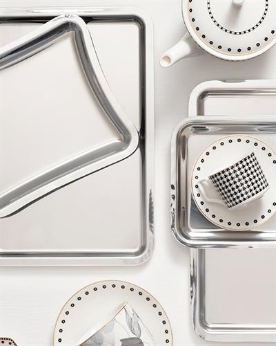 Shiny Табла Метал, Сребристо, 32 X 22 Cm