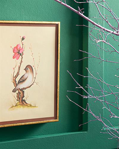 Shiny Bird Picture 18x23 cm Gold