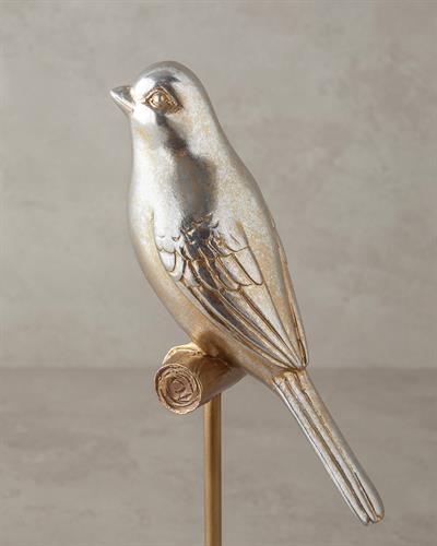 Shiny Bird Фигурка Полирезин 9x7x34 см. Златен