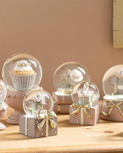 Shoes Снежно Кълбо Розово-Сиво, 4,5 X 4,5 X 7 Cm