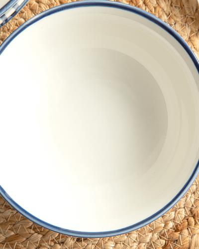 Simple Купа Порцелан, Бяло-Тъмно Синьо, 14 Cm