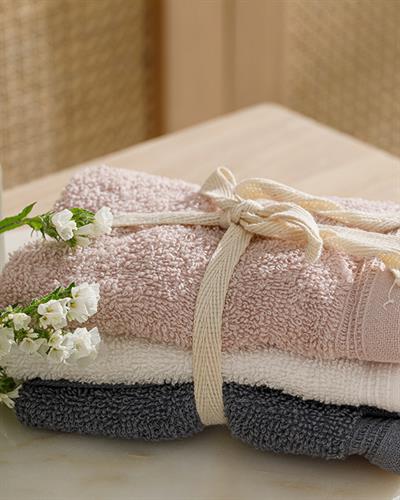 Simple Комплект Кърпи 3 бр. С рипс 30x30 см Екрю - Нюд - Антрацит