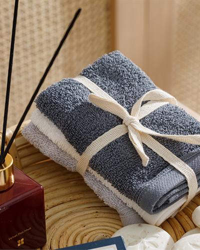 Simple Хавлия Комплект 3 Бр., Рипсено, Екрю-Светло Сиво-Антрацит, 30 X 30 Cm