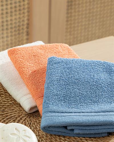 Simple Хавлии За Ръце 3 Бр., Памучен, Оранжево - Светло Синьо - Екрю, 30 X 30 Cm