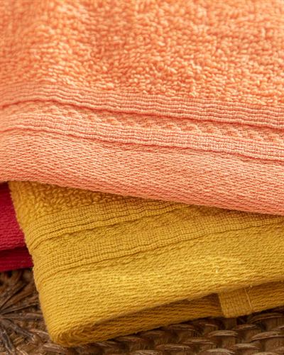Simple Хавлии За Ръце 3 Бр., Памучен, Жълто-Оранжево-Розово, 30 X 30 Cm