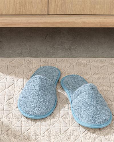 Simple Cottony Cotton Spa Slippers 36-40 İndigo