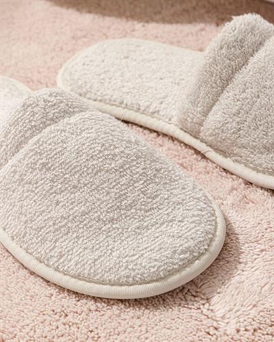 Simple Cotton Women Spa Slippers 36-40 Light Beige